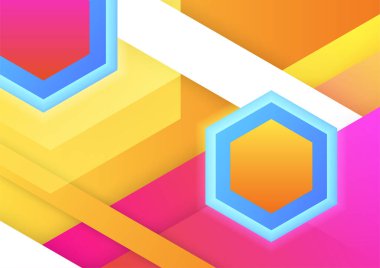 Modern geometrik soyut renkli tasarım arka planı. İş, şirket, kurum, parti, festival, giysi semineri için sunum tasarımı için soyut arkaplan parlamaları ve katman element vektörü
