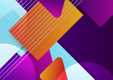 Modern geometrik soyut renkli tasarım arka planı. İş, şirket, kurum, parti, festival, giysi semineri için sunum tasarımı için soyut arkaplan parlamaları ve katman element vektörü