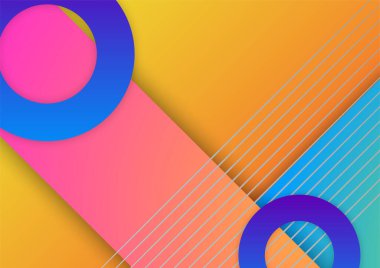 Modern geometrik soyut renkli tasarım arka planı. İş, şirket, kurum, parti, festival, giysi semineri için sunum tasarımı için soyut arkaplan parlamaları ve katman element vektörü