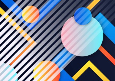 Modern geometrik soyut renkli tasarım arka planı. İş, şirket, kurum, parti, festival, giysi semineri için sunum tasarımı için soyut arkaplan parlamaları ve katman element vektörü