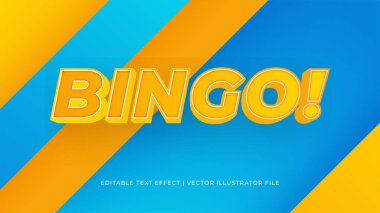 Modern bingo düzenlenebilir metin biçimi efekti - metin biçimi teması. Modern mavi engelleme teknolojisi düzenlenebilir metin efekti canlı modern renk parlaklığı. Metin tarzı efekti. Düzenlenebilir yazı tipi vektör dosyaları