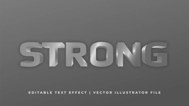 Güçlü düzenlenebilir 3D metin efekti stili modelleme konsepti. Modern canlı 3D metin efekti. Düzenlenebilir yazı tipi biçimi