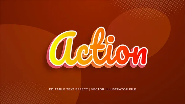 Kreative Aktion Editierbare Texteffekt Design Vorlage Editierbare Vektor Texteffekte Für — Stockvektor