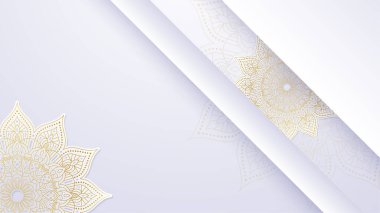 Altın rengi lüks mandala tasarımı, beyaz arka planlı Vektör mandala desenleri