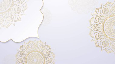 Mandala altın illüstrasyon vektörü ramazan arka planı