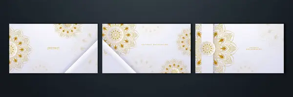 Design Mandala Luxo Com Cor Dourada Padrões Florais Mandala Vetorial —  Vetores de Stock