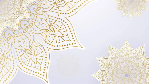 Altın rengi lüks mandala tasarımı, beyaz arka planlı Vektör mandala desenleri