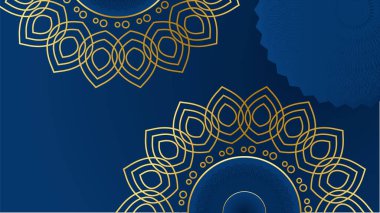 Özgeçmiş için lüks mandala arka planı, düğün davetiyesi, kitap kapağı ve sunum. yuvarlak altın süs mandala. Çiçek desenli mandala. Yoga şablonu. Vektör illüstrasyonu