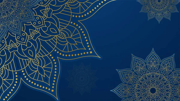 Mandala Luxo Com Real Dourado Árabe Árabe Islâmico Estilo Oriental —  Vetores de Stock