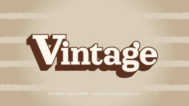 Ressam için 3d biçimli düzenlenebilir yazı tipi efekti içeren eski tip metin efekti şablonu