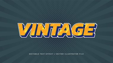 Retro Klasik Düzenlenebilir metin efekti kavramı