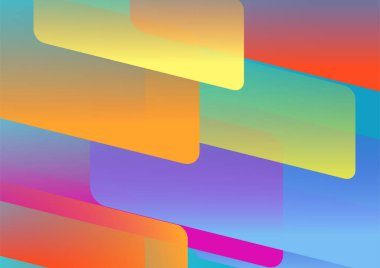 Renkli geometrik şekilli soyut bir arkaplan. Dijital gelecek teknolojisi kavramı. vektör illüstrasyonu.