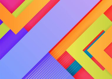 Renkli geometrik şekilli soyut bir arkaplan. Dijital gelecek teknolojisi kavramı. vektör illüstrasyonu.
