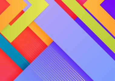 Renkli geometrik şekilli soyut bir arkaplan. Dijital gelecek teknolojisi kavramı. vektör illüstrasyonu.