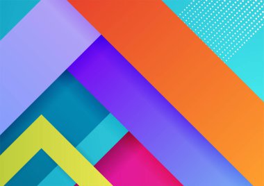 Renkli geometrik şekilli soyut bir arkaplan. Dijital gelecek teknolojisi kavramı. vektör illüstrasyonu.