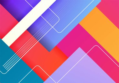 Renkli geometrik şekilli soyut bir arkaplan. Dijital gelecek teknolojisi kavramı. vektör illüstrasyonu.