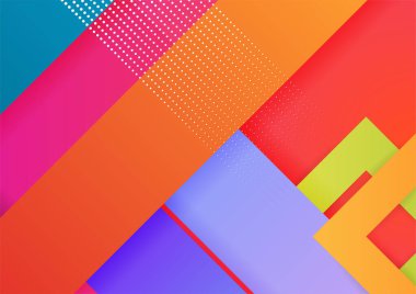 Renkli geometrik şekilli soyut bir arkaplan. Dijital gelecek teknolojisi kavramı. vektör illüstrasyonu.