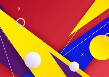 Modern renkli mavi kırmızı üç boyutlu soyut sunum arkaplanı