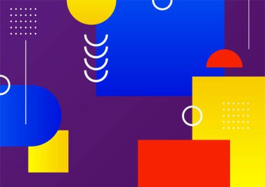 Modern renkli mavi kırmızı üç boyutlu soyut sunum arkaplanı