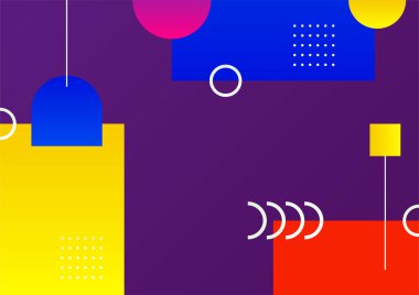 Modern renkli mavi kırmızı üç boyutlu soyut sunum arkaplanı