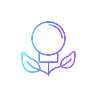 Mavi duoton tarzında yeni bir fikir simgesi. yaratıcı, ışık, yenilik, grafik, çizgi, konsept, parlak. Vektör illüstrasyonu