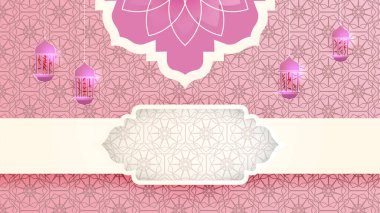 Arap süsleme desenli ve lüks mandala fener dekoratifli İslam ramazanı arkaplanı. İslam tebrik kartı, bayram şablonu, hac, davetiye, kutlama, prim çerçevesi ve cami için tasarlandı.