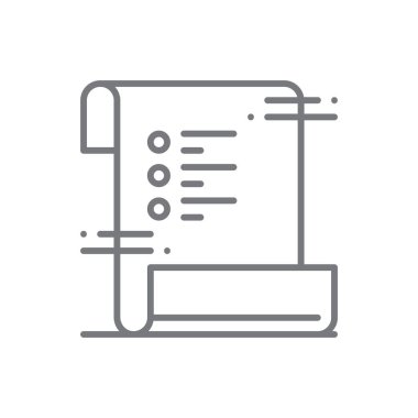 Siyah hatlı Aday İş simgesi. İnsanlar, insanlar, iş, kariyer, arama, kişi, çalışan. Vektör illüstrasyonu