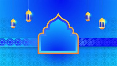 Arap süsleme desenli ve lüks mandala fener dekoratifli İslam ramazanı arkaplanı. İslam tebrik kartı, bayram şablonu, hac, davetiye, kutlama, prim çerçevesi ve cami için tasarlandı.