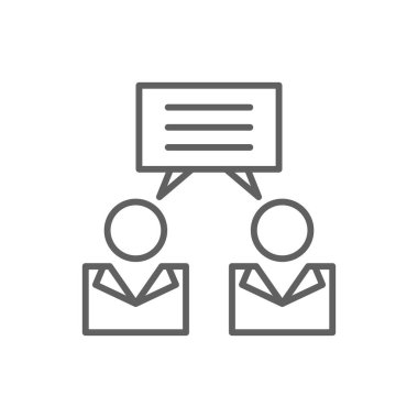 Siyah ana hatlı iletişim simgesi. Sohbet, iletişim, telefon, takım, sohbet, destek, bilgi. Vektör illüstrasyonu