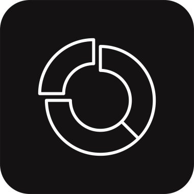 Çizelge İşletme simgesi ve siyah çizgi stili. Diyagram, işaret, veri, grafik, rapor, bilgi, istatistik. Vektör illüstrasyonu