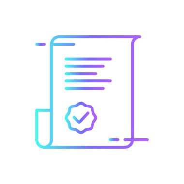 Mavi duoton stili bir iş ikonu. Tokalaşma, ortaklık, işbirliği, sözleşme, başarı, saygı, etkileşim. Vektör illüstrasyonu