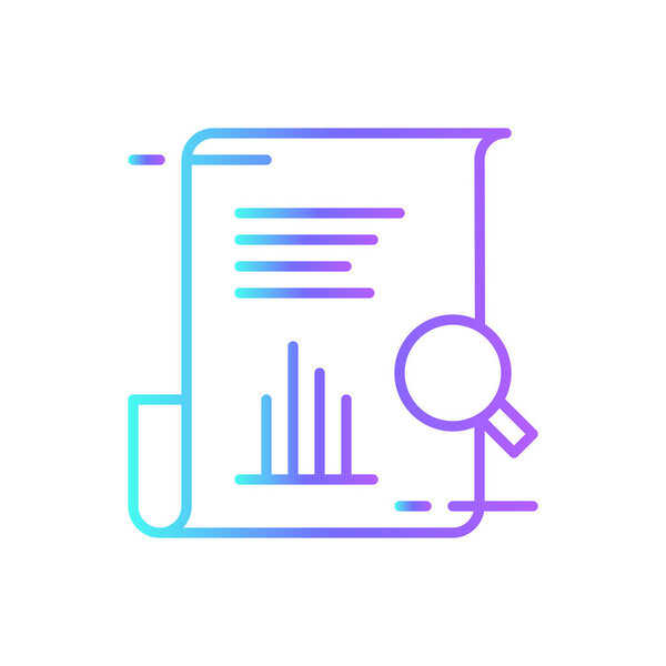 Document Business icon with blue duotone style. file, page, note, form, contract, archive, text. Vector illustration