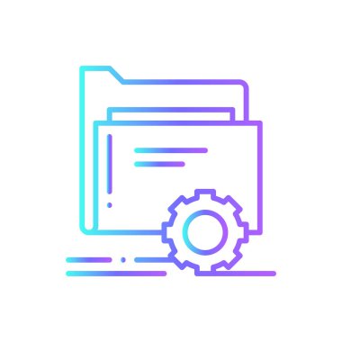 Yönetim Ekibi mavi duoton stili iş simgesi. Takım çalışması, set, strateji, menajer, iş, insanlar, organizasyon. Vektör illüstrasyonu