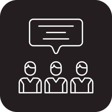 Temsilci Takım çalışma ikonu, siyah doldurulmuş çizgi tarzı. Pazarlama, müşteri, destek, hizmet, sosyal konsept, büyükelçi. Vektör illüstrasyonu