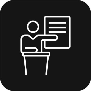 Sunum: Pazarlama insanları simgesi ve siyah doldurulmuş çizgi tarzı. Takım çalışması, set, grup, toplantı, hat, yönetim, ofis. Vektör illüstrasyonu