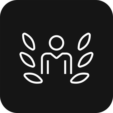 En İyi Çalışan Pazarlama elemanı simgesi siyah çizgili. En iyi, kazanan, yıldız, kişi, ödül, tekrar, başarı. Vektör illüstrasyonu