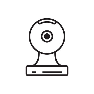 Siyah taslak tarzı olan CCTV Teknoloji ikonu. Kamera, güvenlik, güvenlik, koruma, sistem, dijital, kontrol. Vektör illüstrasyonu