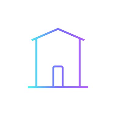 Akıllı Ev Teknolojisi ikonu mavi duoton tarzında. Güvenlik, internet, bina, teknoloji, sistem, modern, otomasyon. Vektör illüstrasyonu