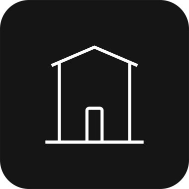 Akıllı Ev Teknolojisi simgesi, siyah çizgili. Güvenlik, internet, bina, teknoloji, sistem, modern, otomasyon. Vektör illüstrasyonu