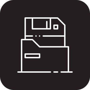 Siyah çizgi stiline sahip Yedekleme Veri Teknolojisi simgesi. sunucu, teknoloji, ağ, bulut, depolama, veritabanı, transfer. Vektör illüstrasyonu