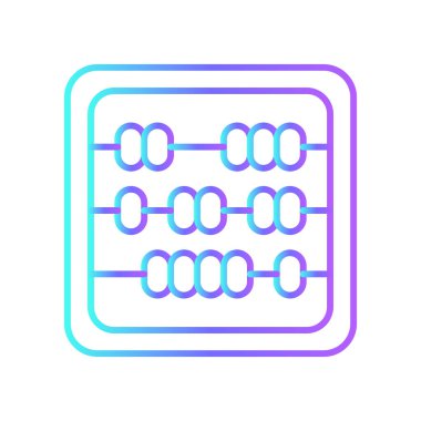 Abaküs Finans ve ekonomi ikonu mavi duoton tarzında. Matematik, hesap makinesi, finans, geleneksel muhasebe, aritmetik, alet. Vektör illüstrasyonu