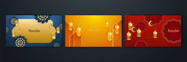 Arap süsleme desenli ve lüks mandala fener dekoratifli İslam ramazanı arkaplanı. İslam tebrik kartı, bayram şablonu, hac, davetiye, kutlama, prim çerçevesi ve cami için tasarlandı.