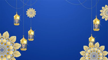 Arap süsleme desenli ve lüks mandala fener dekoratifli İslam ramazanı arkaplanı. İslam tebrik kartı, bayram şablonu, hac, davetiye, kutlama, prim çerçevesi ve cami için tasarlandı.