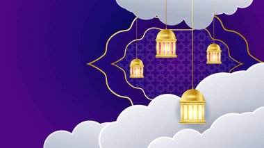 Arap süsleme desenli ve lüks mandala fener dekoratifli İslam ramazanı arkaplanı. İslam tebrik kartı, bayram şablonu, hac, davetiye, kutlama, prim çerçevesi ve cami için tasarlandı.
