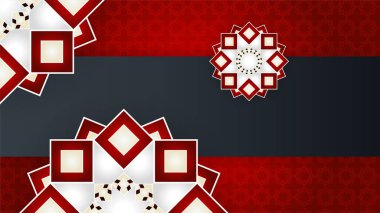 Arap süsleme desenli ve lüks mandala fener dekoratifli İslam ramazanı arkaplanı. İslam tebrik kartı, bayram şablonu, hac, davetiye, kutlama, prim çerçevesi ve cami için tasarlandı.