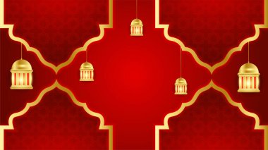 Arap süsleme desenli ve lüks mandala fener dekoratifli İslam ramazanı arkaplanı. İslam tebrik kartı, bayram şablonu, hac, davetiye, kutlama, prim çerçevesi ve cami için tasarlandı.