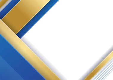 Minimalist geometrik dekorasyon elemanlarıyla mavi soyut arkaplan