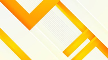 Minimum geometrik sarı geometrik şekiller ışık teknolojisi arka plan soyut tasarımı. Vektör illüstrasyonu soyut grafik tasarım modeli sunumu arkaplan şablonu.