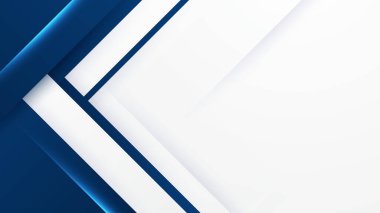 Mavi ve beyaz geometrik şekiller soyut modern teknoloji arka plan tasarımı. Vektör soyut grafik sunum tasarım sancak şablonu arka plan şablonu.