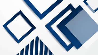 Modern mavi ve beyaz geometrik şekiller kurumsal soyut teknoloji arka planı. Vektör soyut grafik tasarım sancak deseni sunum arkaplan şablonu.